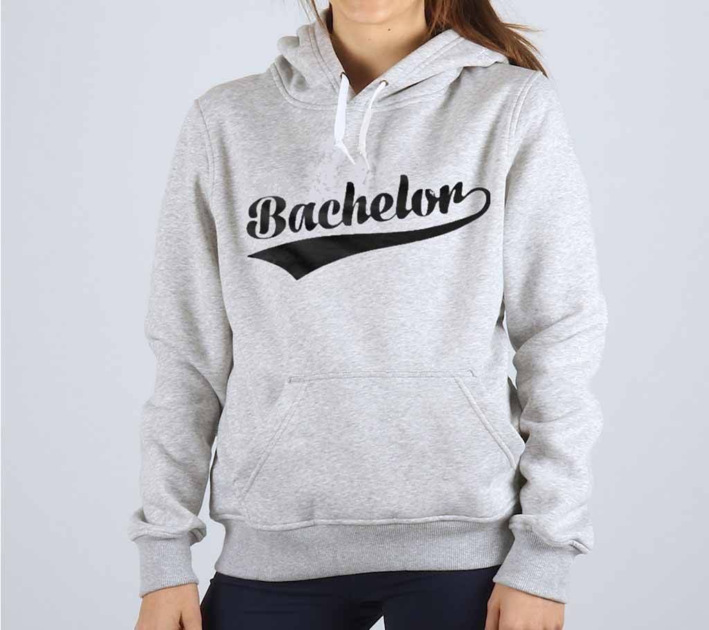 Bachelor-Grey Melange-Ladies-Hoodie