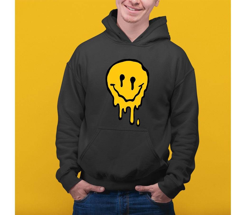 Fake Smile Mens Hoodie - Black
