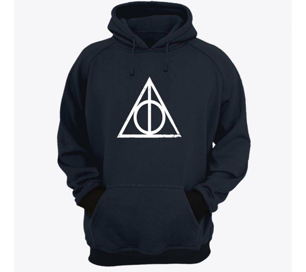 Harry-Potter-Triange-Navy Blue-Mens-Hoodie