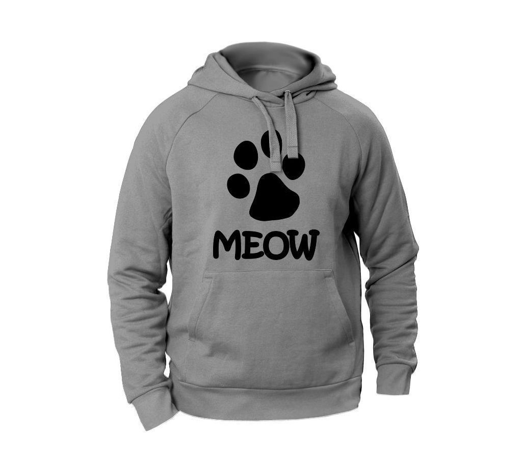 Grey Meow Fashionable Hoodie for Men - 170 - LEB