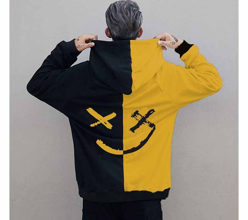Smile Men's Premium Hoodies Street-wear Clothing - Yellow
