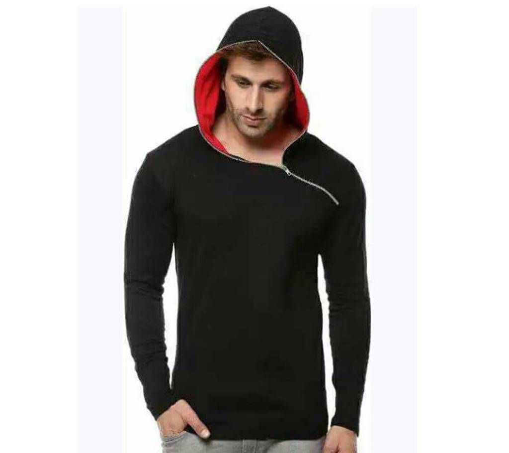 Gents full sleeve Black color hoodie