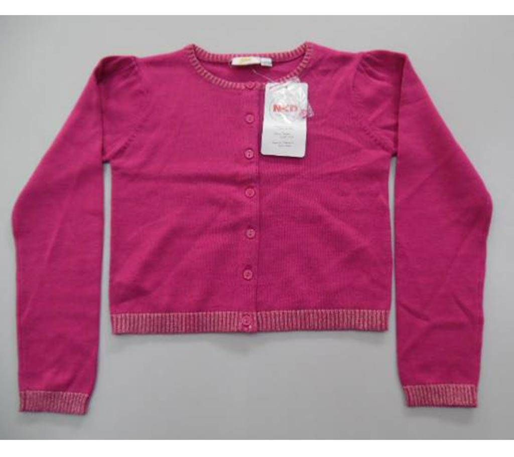 Girls button sweater