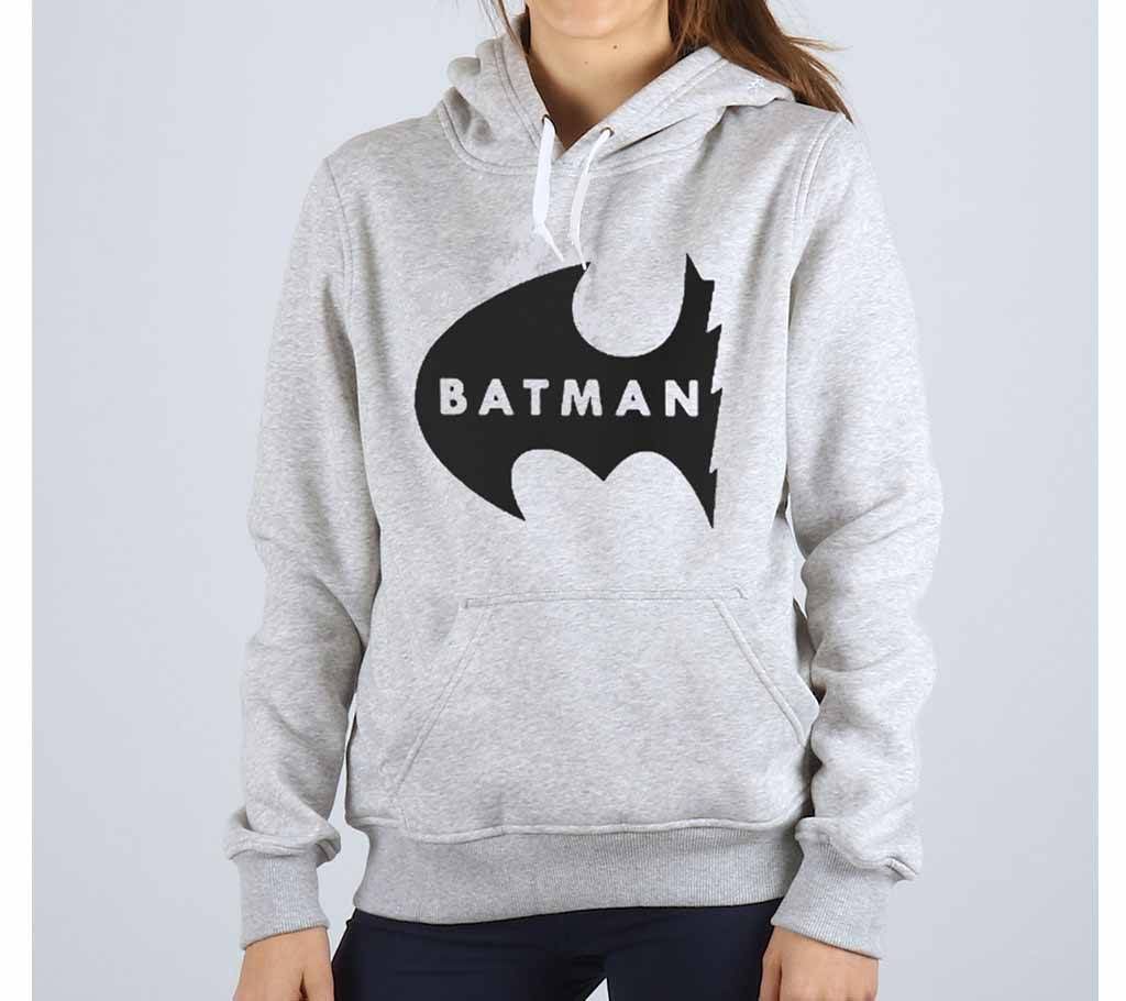 Batman New-Grey Melange-Ladies-Hoodie