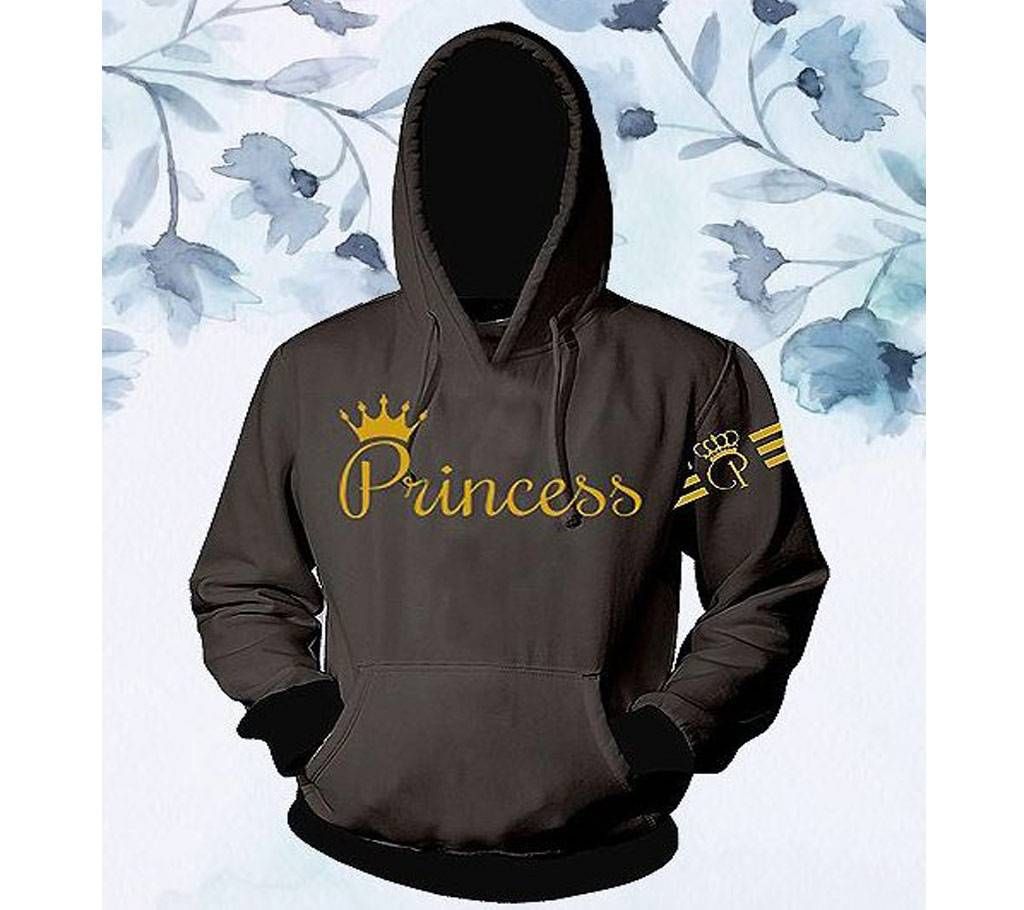 Womens Stylish Hoodie  Grey  Princess  FAS