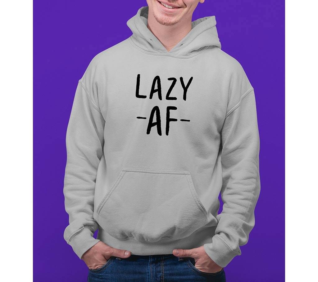 Lazy Mens Hoodie - Grey