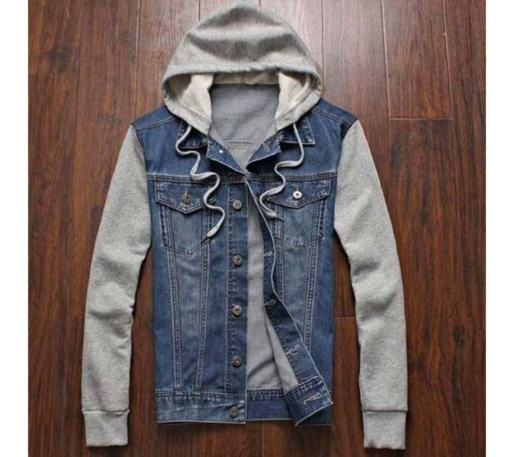 Full Sleeve Denim Hoodie Shirt