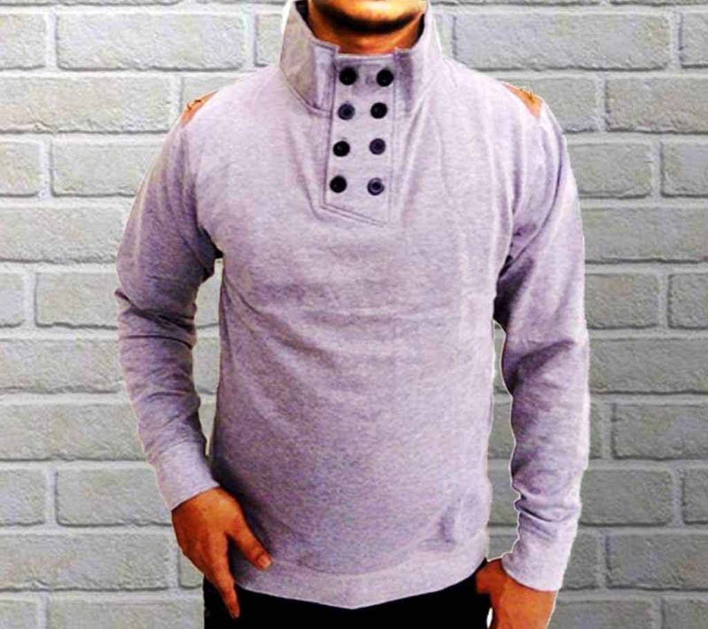 8 button men hoodie