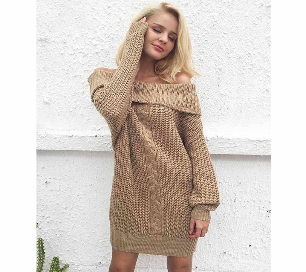 Ladies Full Sleeve Cotton Long Sweater