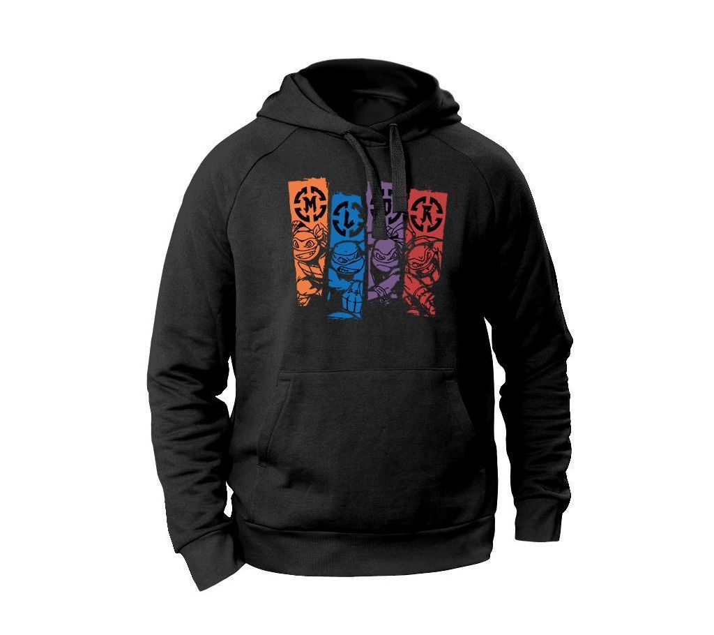 Black Teenaje Ninja Turtles Fashionable Hoodie for Men - 183 - LEB