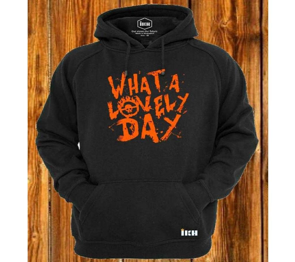 What A Lovely Day Black Super Hoodie 