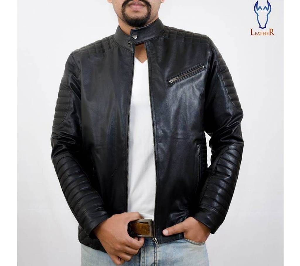 black leather jacket for men