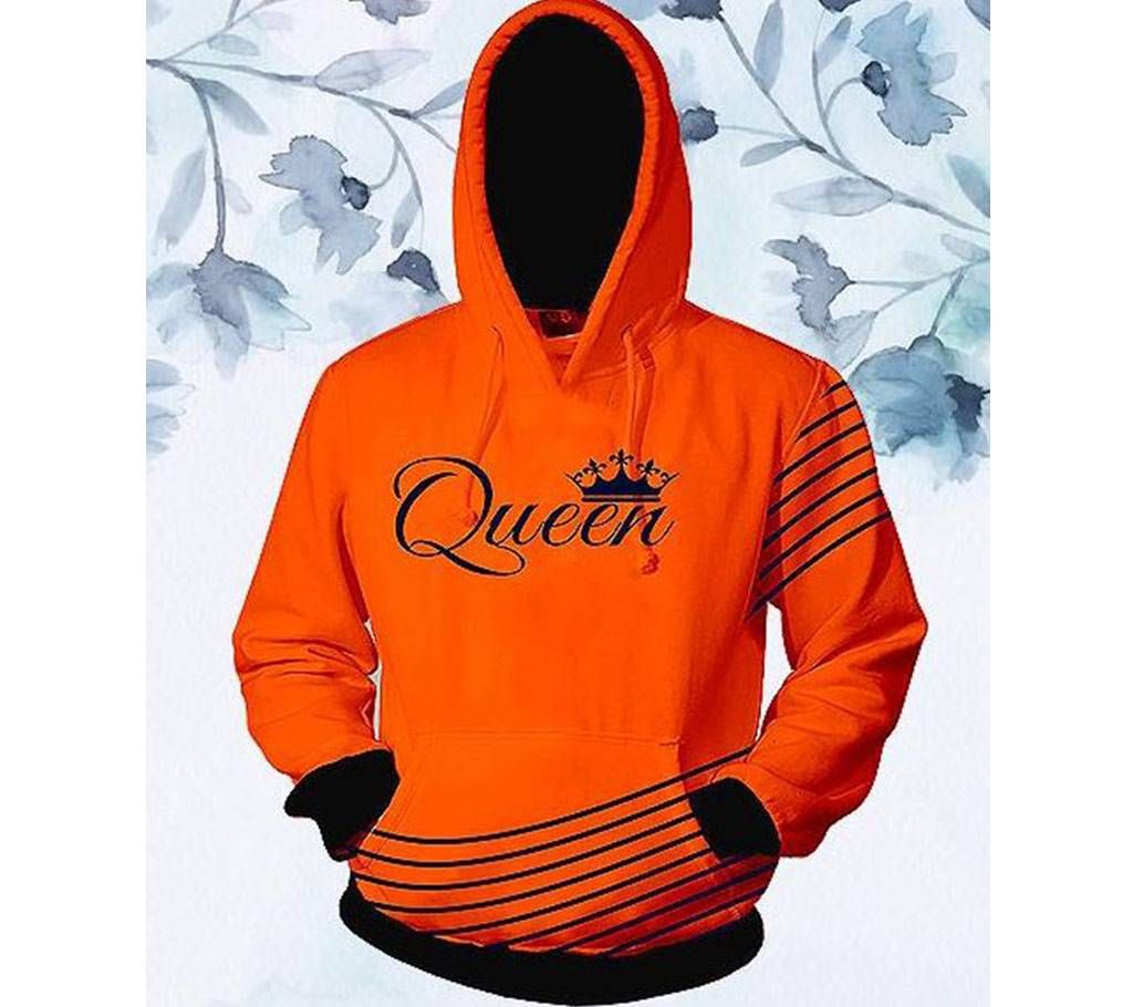 Womens Stylish Hoodie  Orange  Queen  FAS