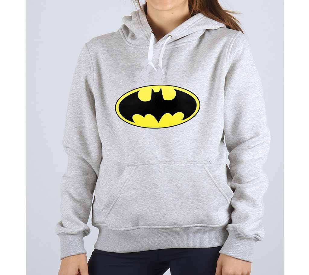 Batman Org-Grey Melange-Ladies-Hoodie