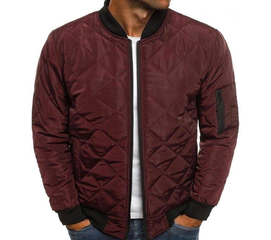 Mens Lapel Jacket - Maroon - L8 - UNQ