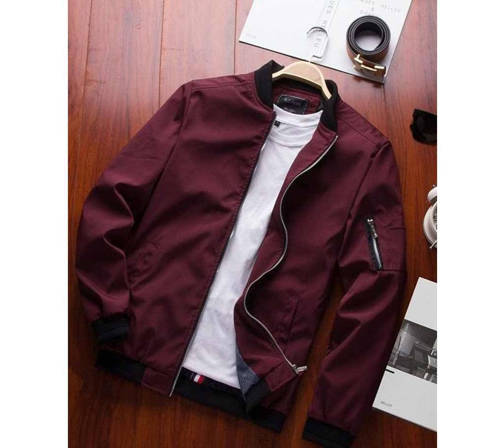 Maroon Winter Jacket for Men - 06 - UNQ