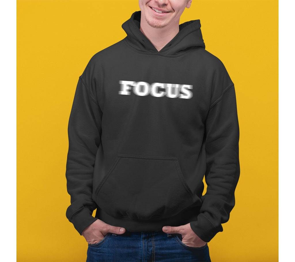 Focus Mens Hoodie - Black