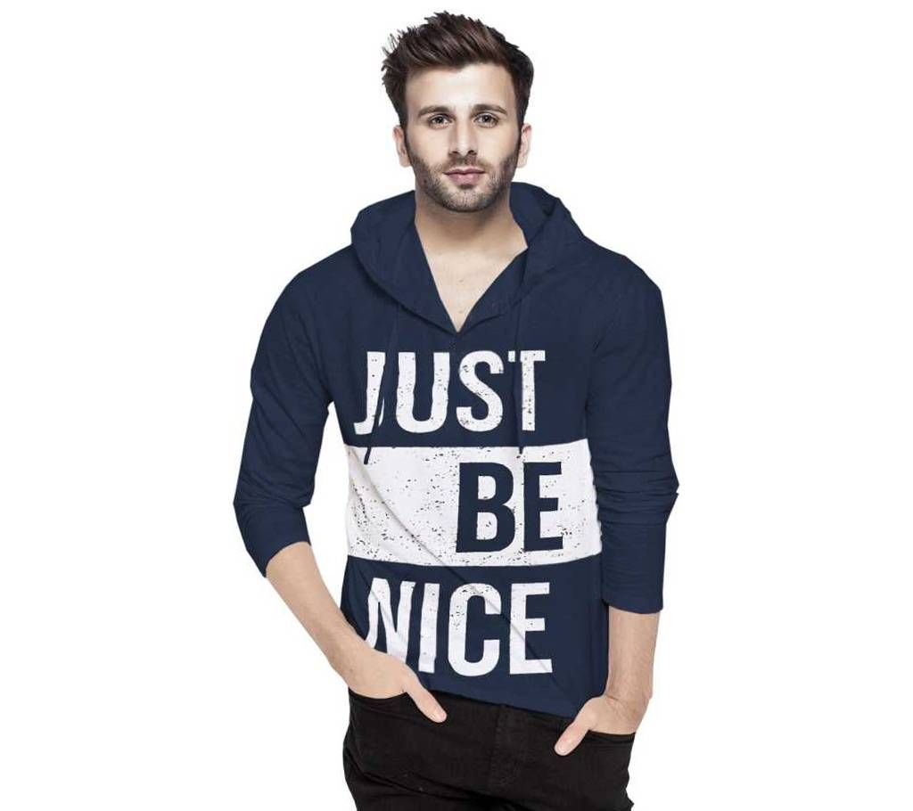 Just Be nice - Navy Blue মেনজ হুডি