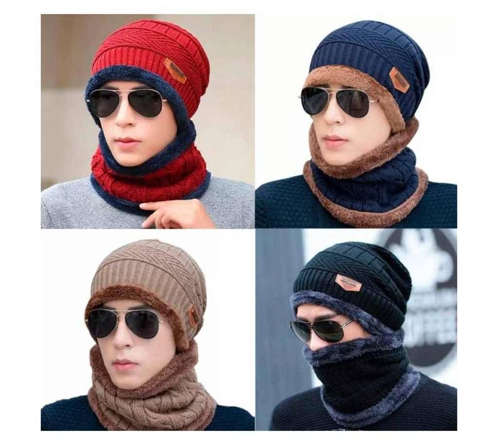 Woolen Winter Cap & Scarf Set (1 Set)