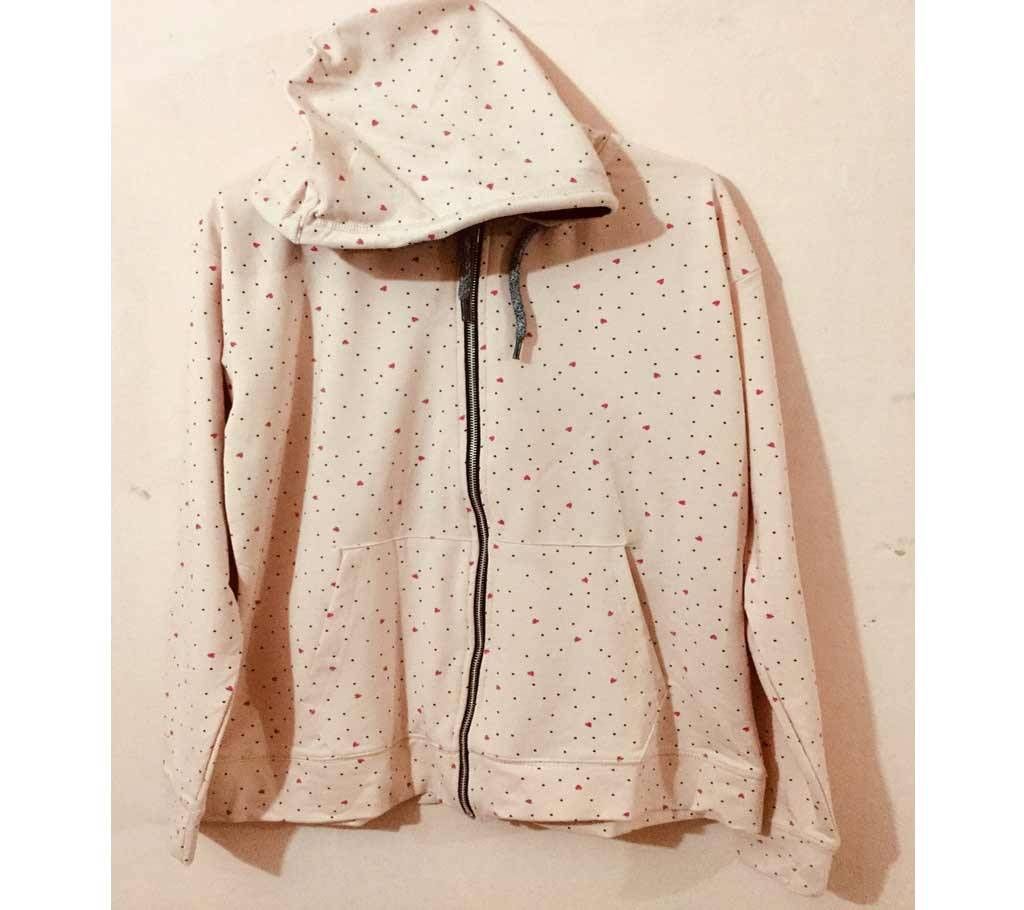 Ladies Full Sleeve Cotton Hoodie