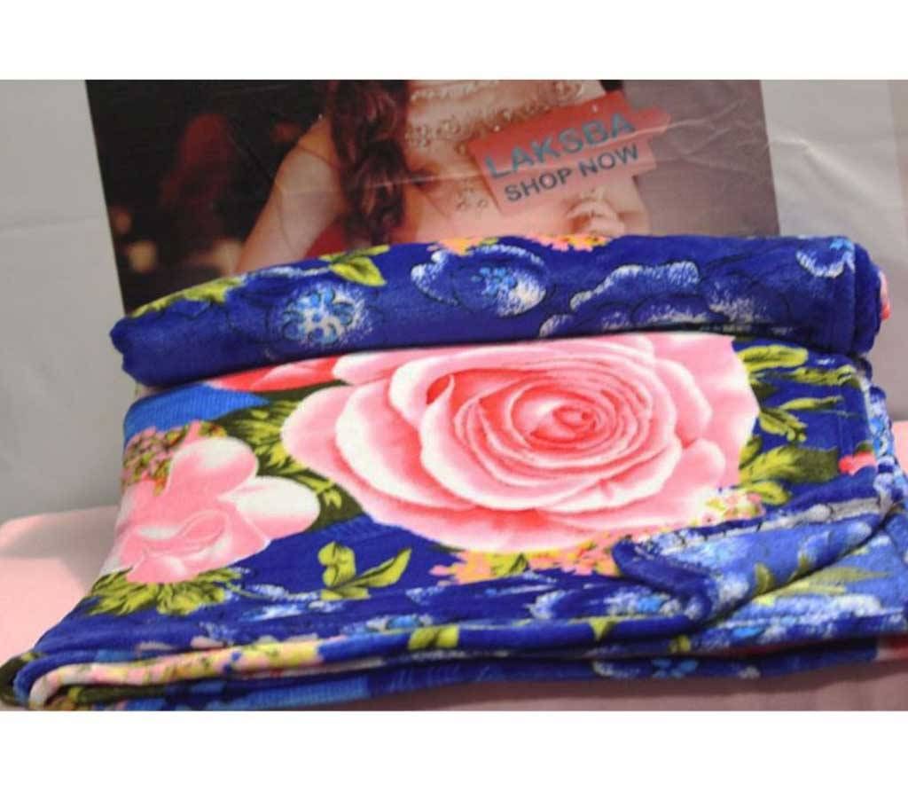 Flower printed  winter Blanket - (60 x 80)