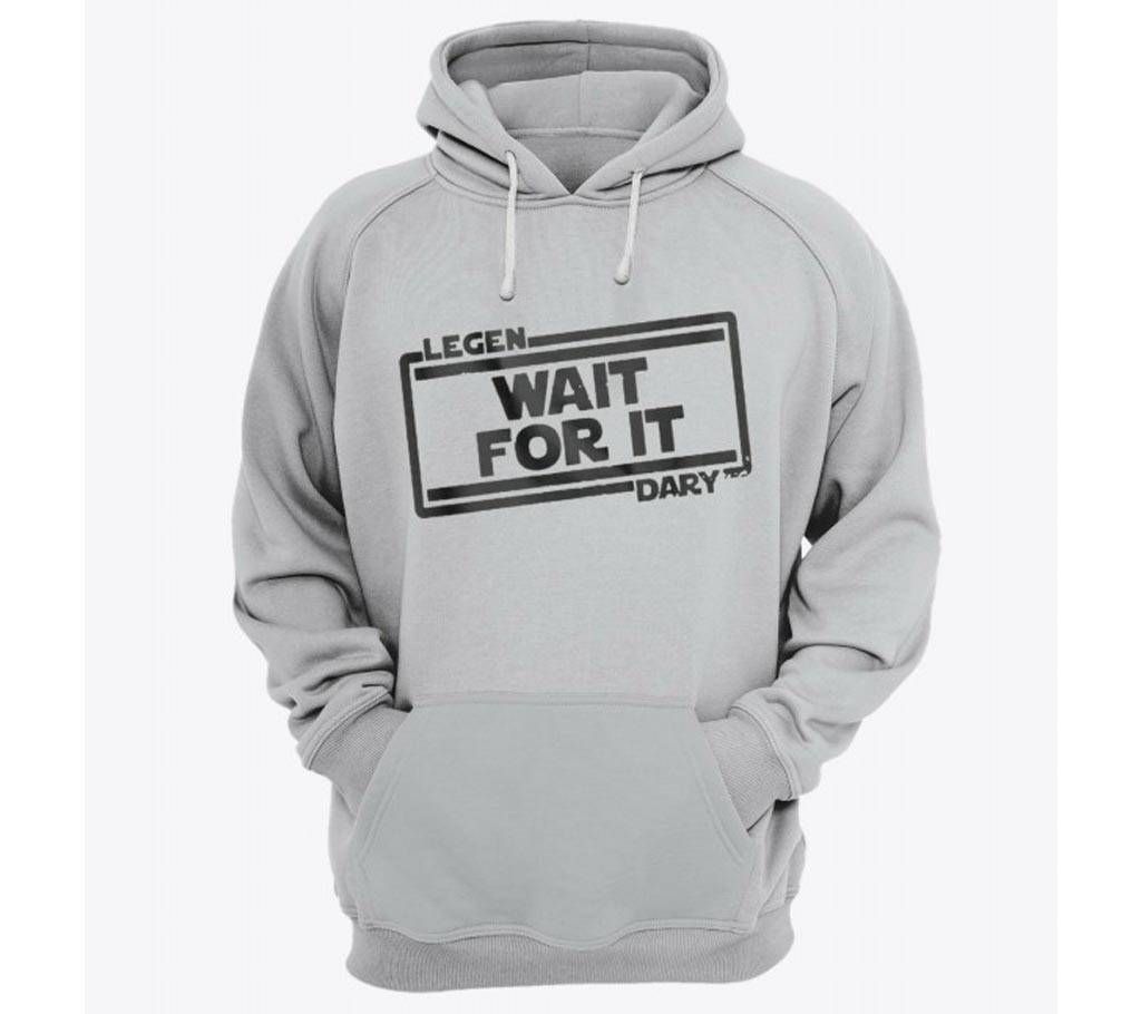 Legen-Grey Melange-Mens-Hoodie