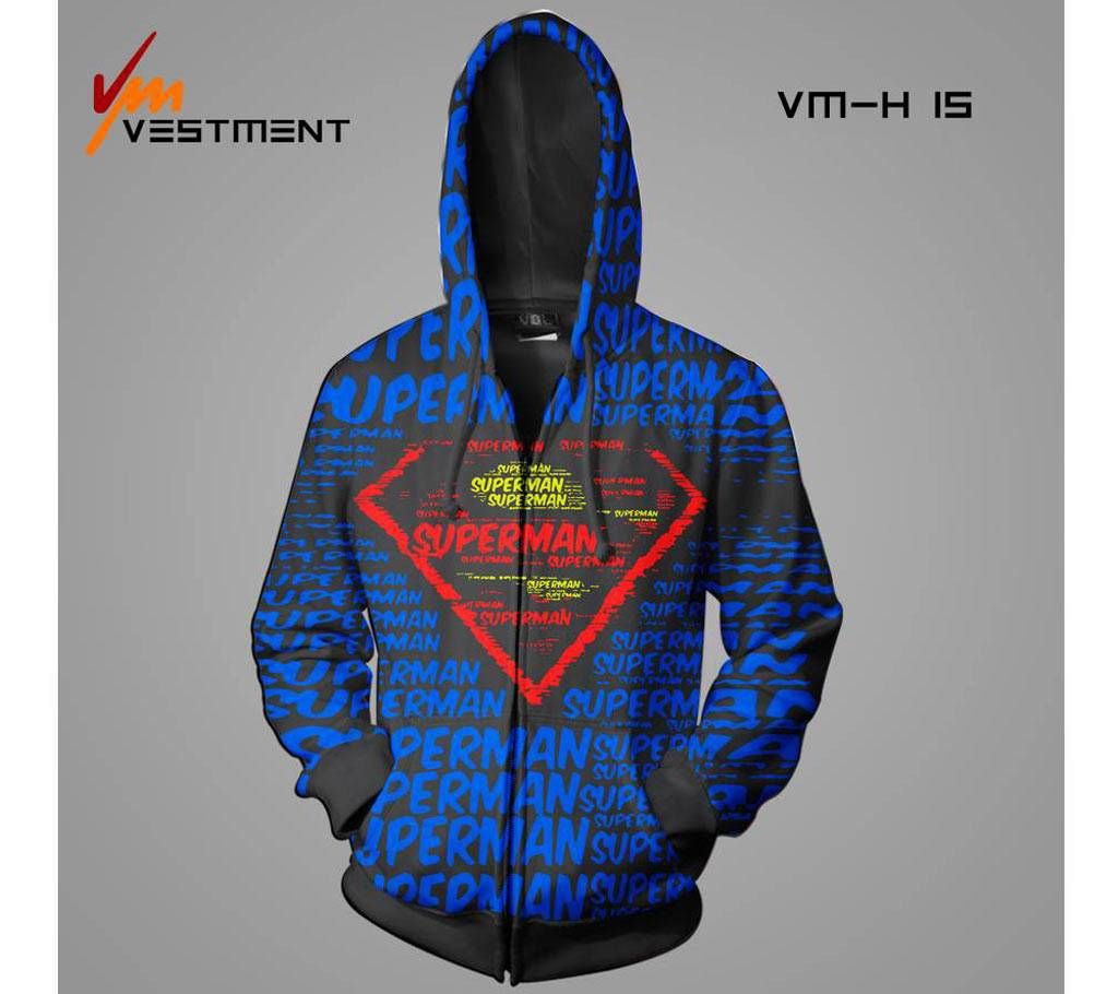 Super Man Full Sleeve Gents Casual Hoodie