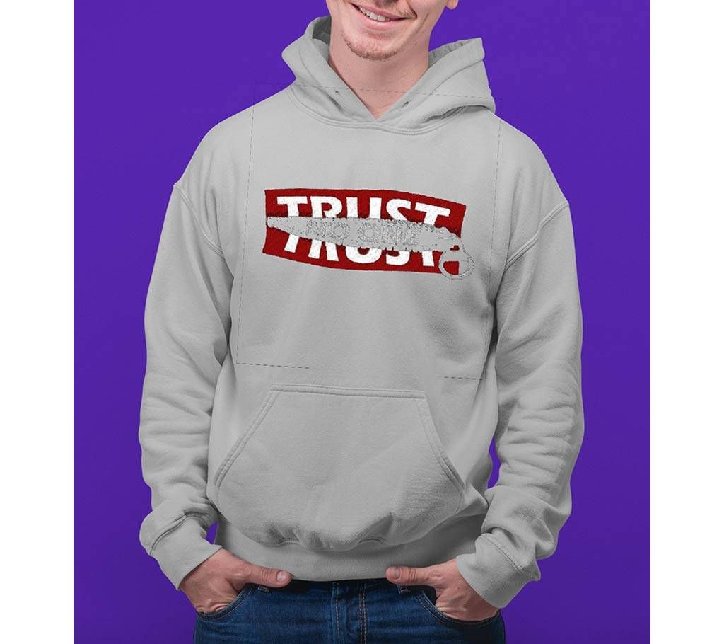 Trust Mens Hoodie - Grey