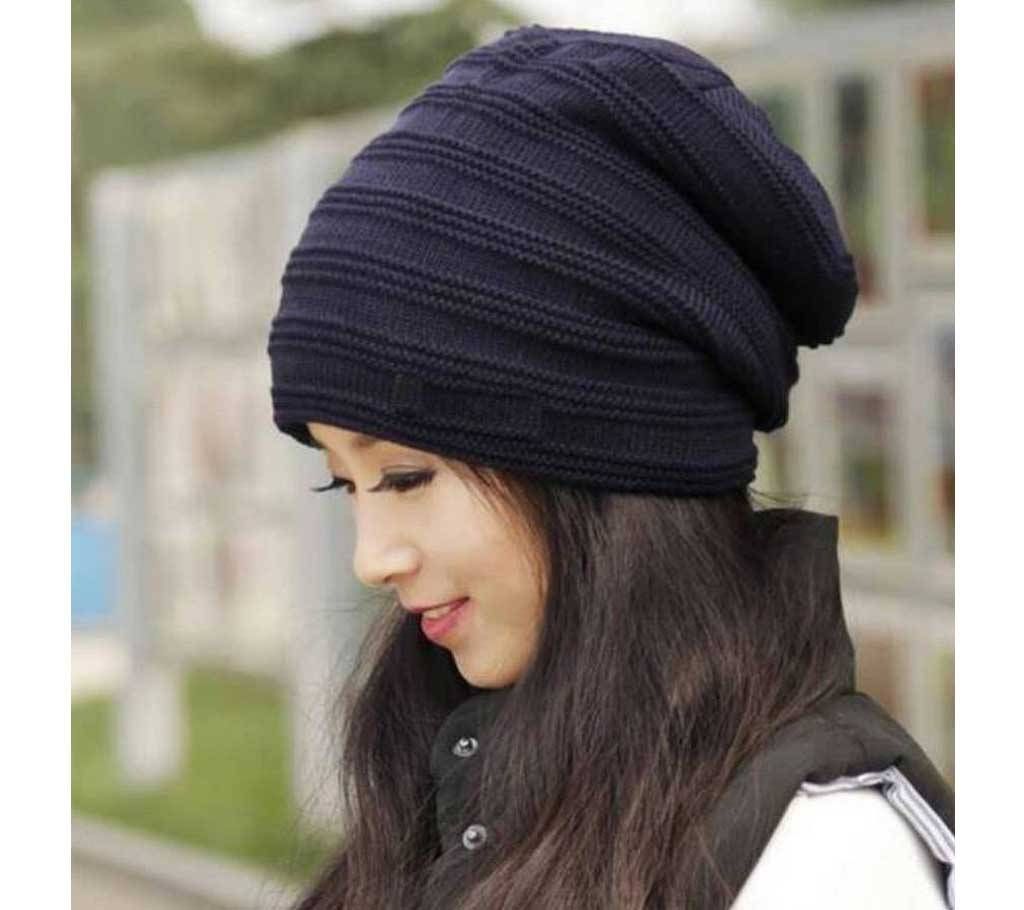 ladies winter hat blue