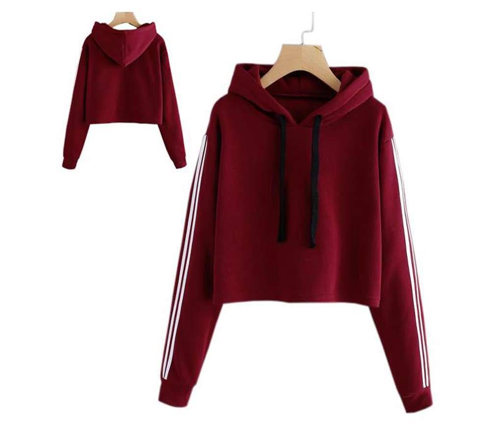 Rubber printed ladies hoodie 
