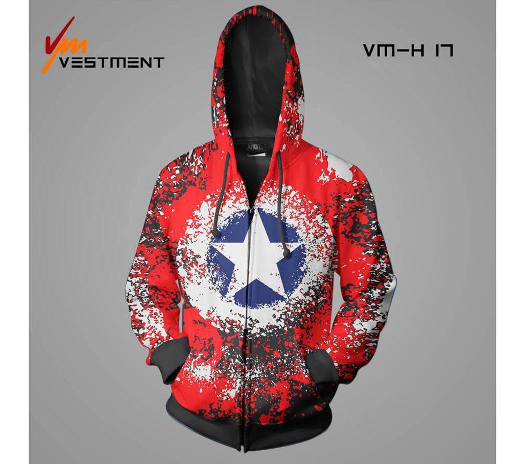 Captain America Full Sleeve Gents Casual Hoodie