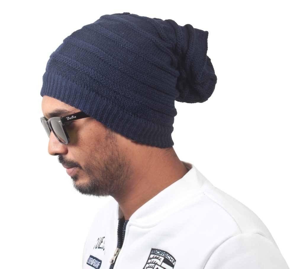 gents winter hat blue