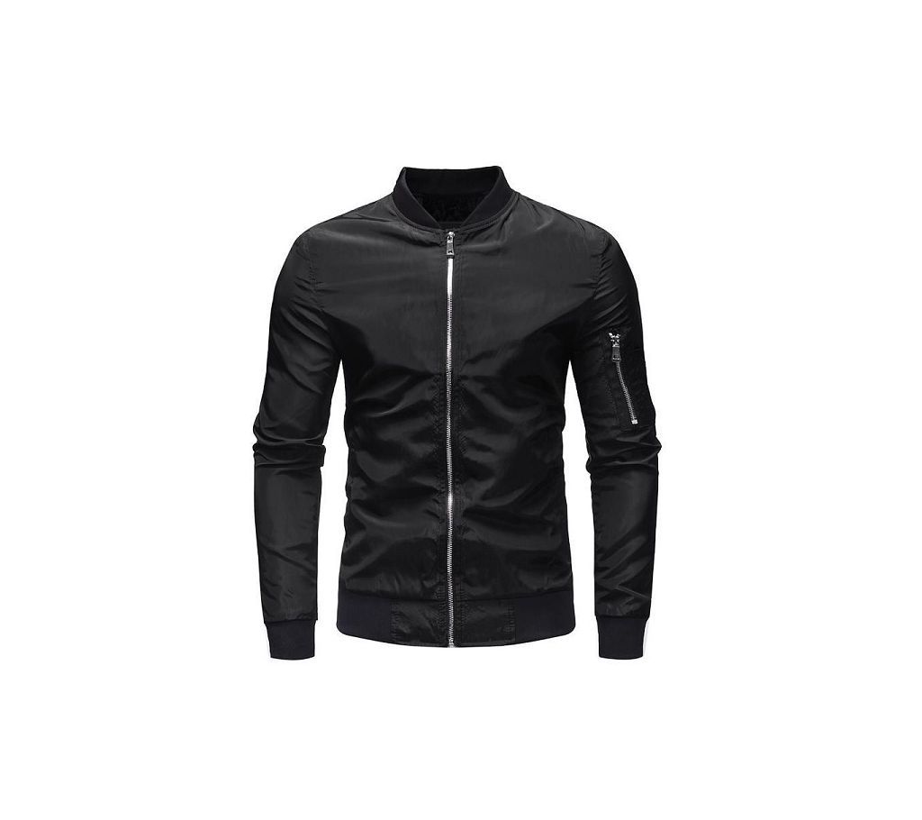 Black Winter Jacket for Men-Black 