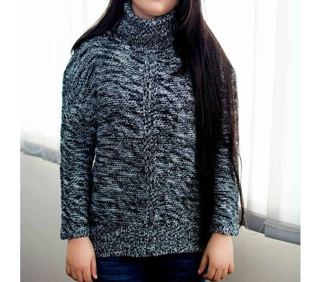Women's short sleeve pullover, high neck