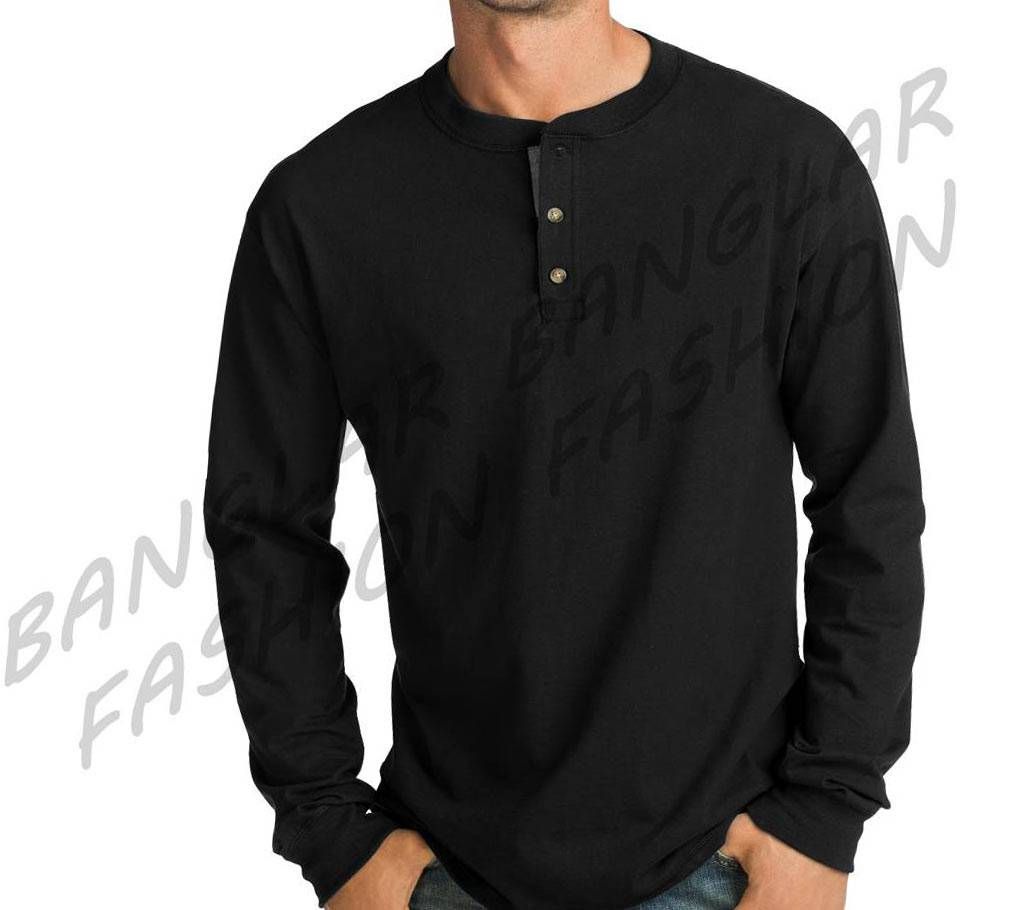 Gents Slim Fit Full Sleeve Fashionable Sweater (Button Neck)