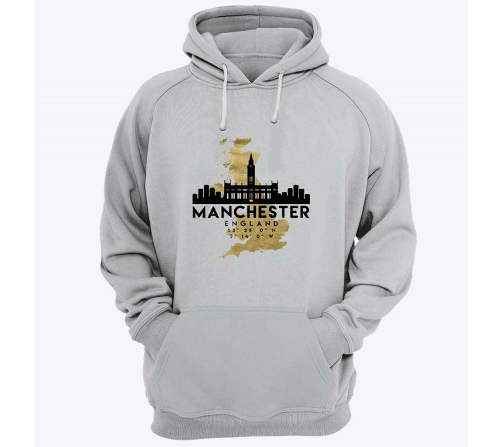 Manchester-Grey Melange-Mens-Hoodie