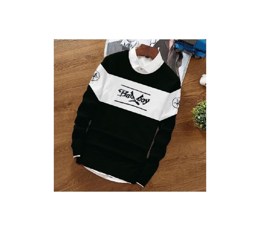 Casual Sweatshirt BAD BOY Black/White