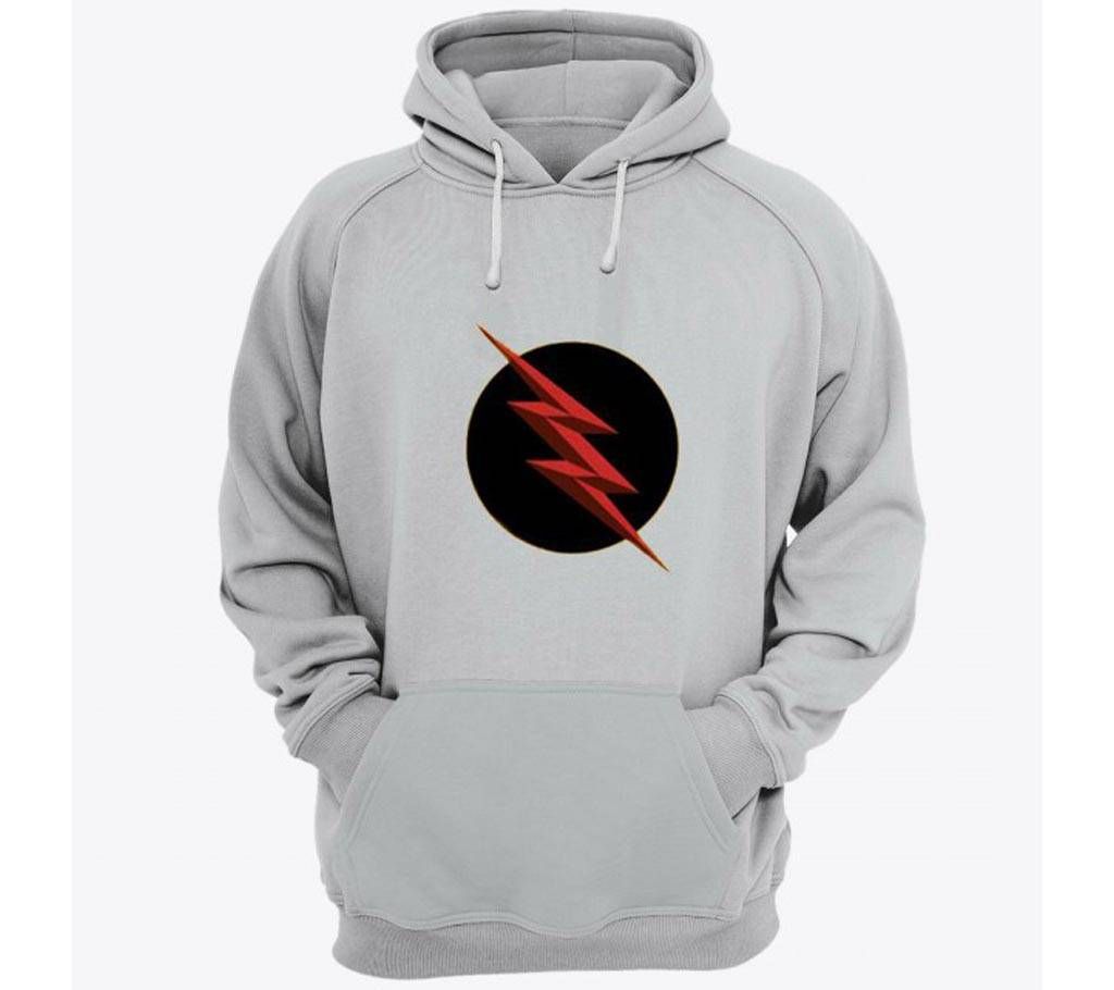 Flash-New-Grey Melange-Mens-Hoodie