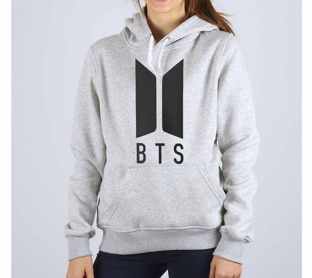 BTS-Grey Melange-Ladies-Hoodie