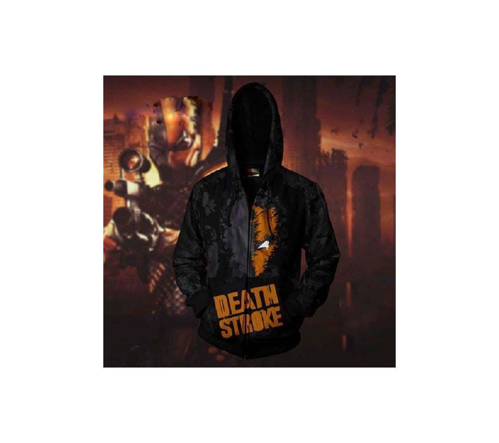 Mens Stylish Hoodie - Black - Death Stroke