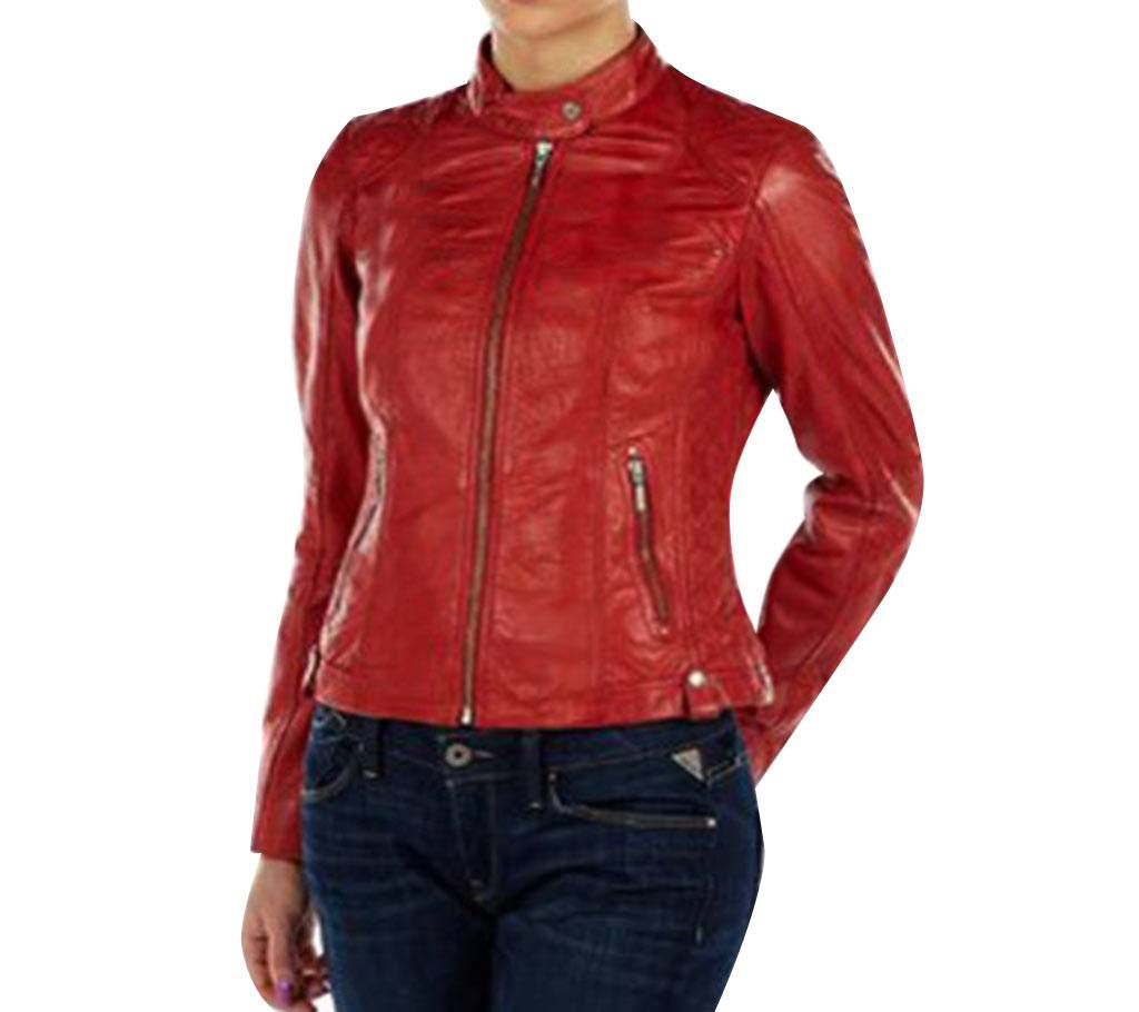 Ladies Full Sleeve Artificial Leather Jacket