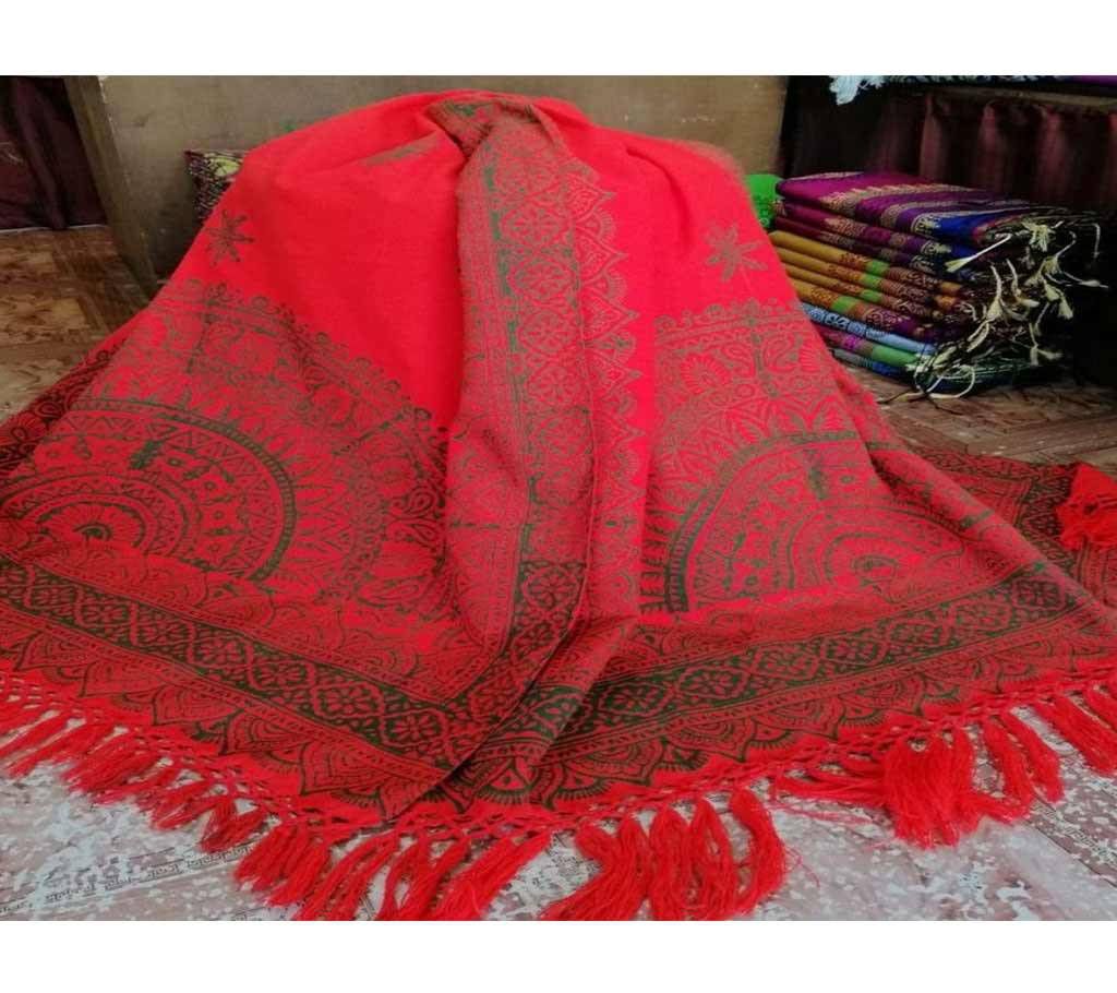 Deep Red Shawl for Winter - 09 - MBB