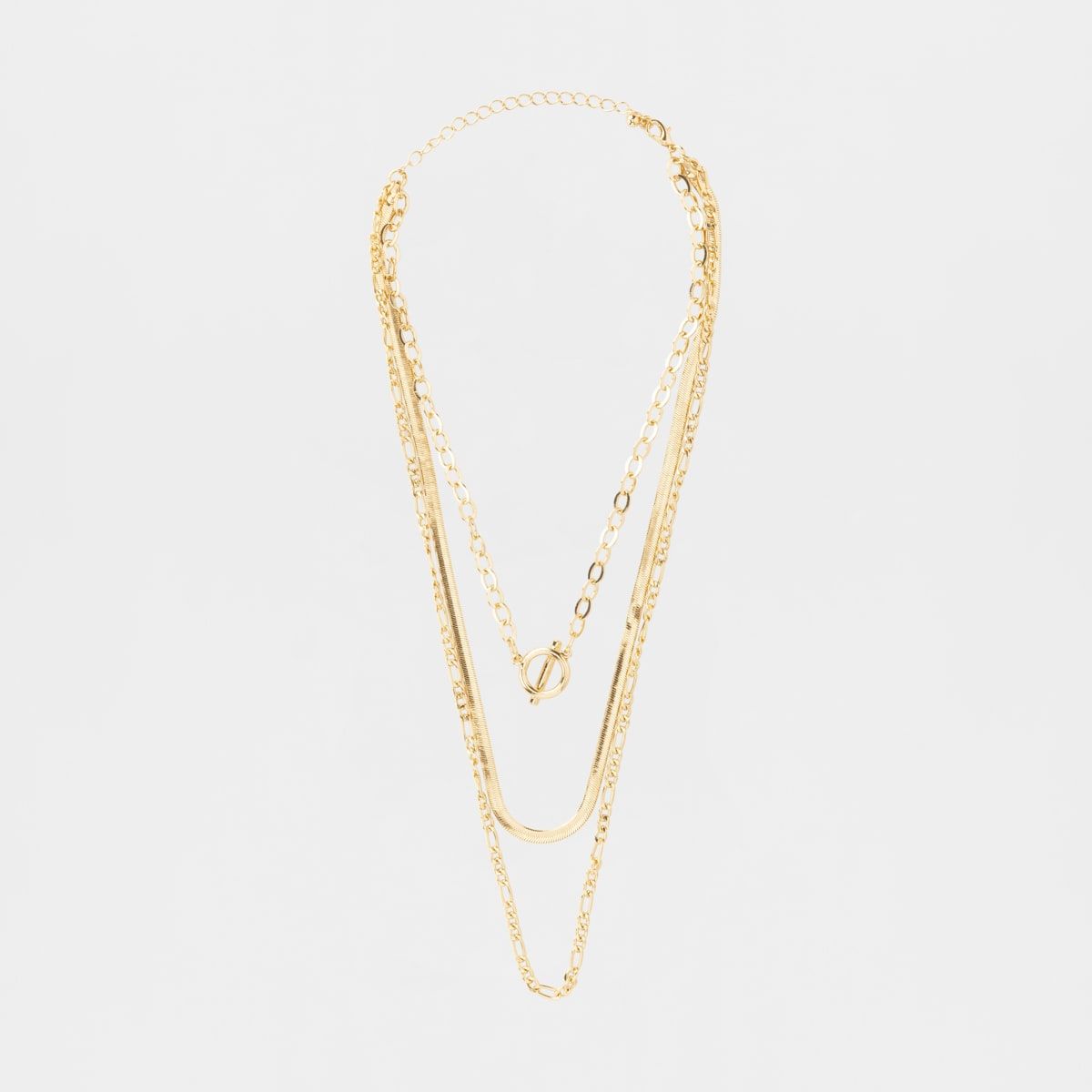 Chain Multi Layer Necklace - Gold Look