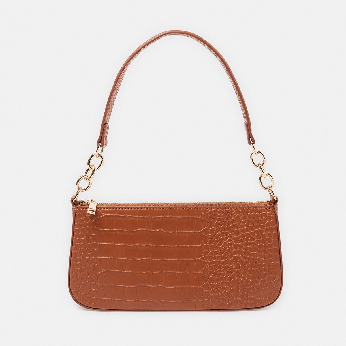 Croc/Chain Shoulder Bag