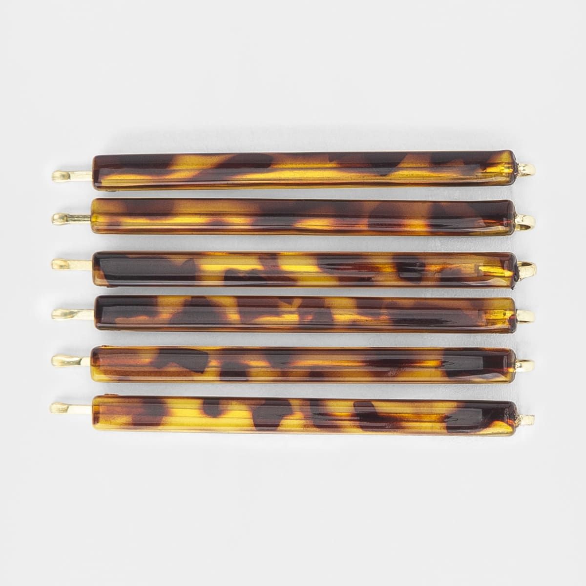 6 Pack Hair Slides - Dark Tort