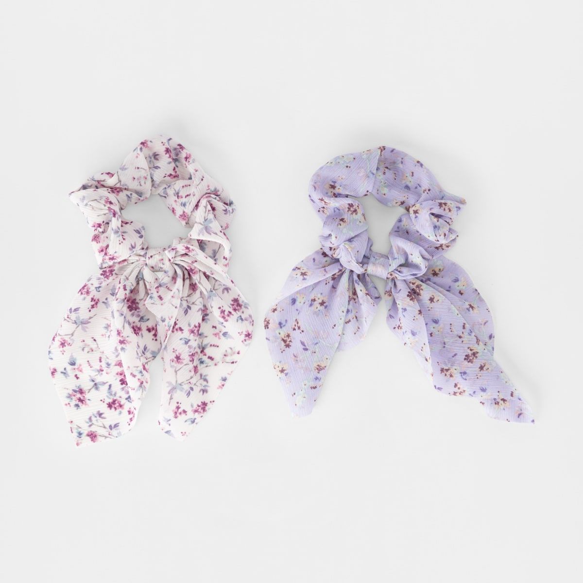 2 Pack Hair Scarf Scrunchie - Floral