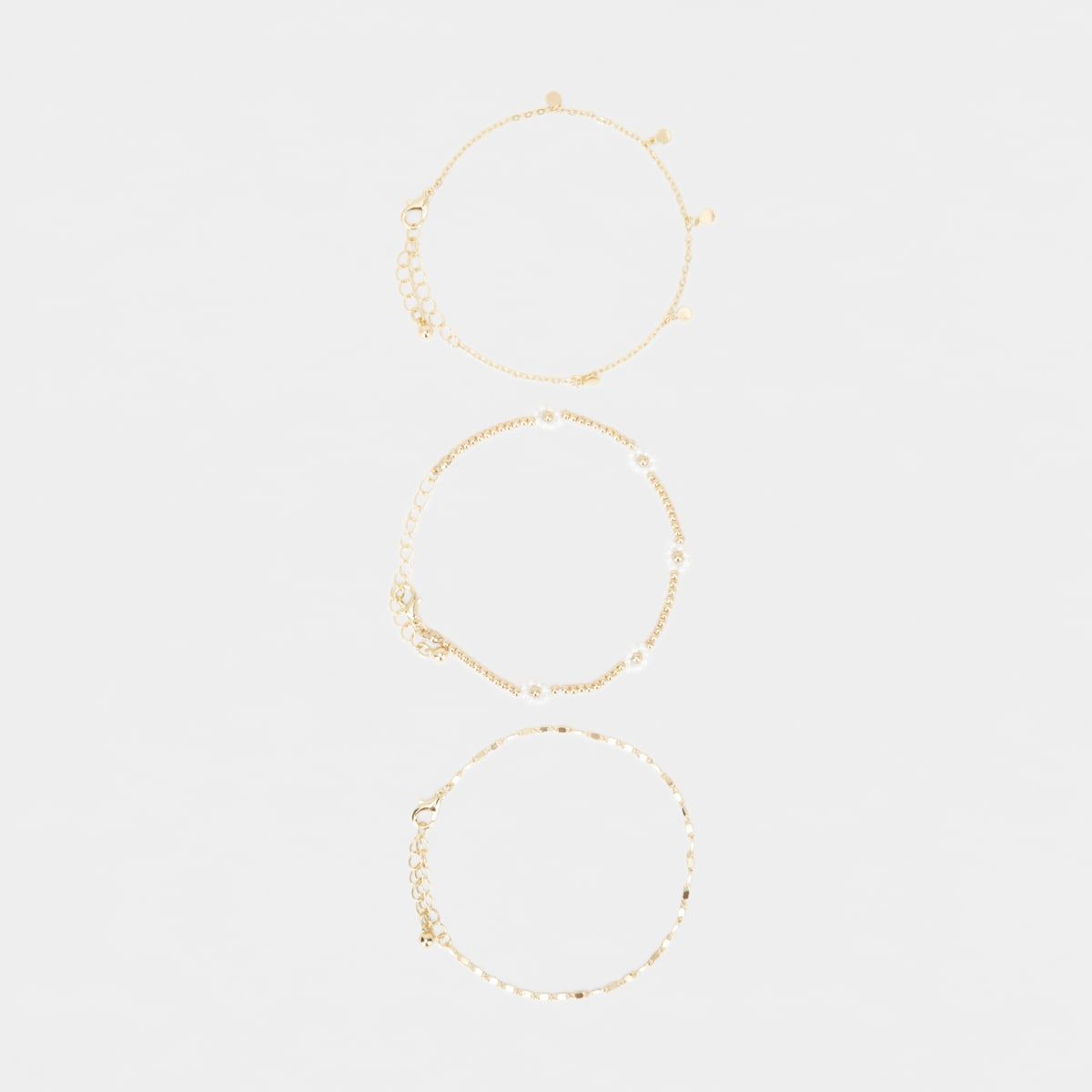 Daisy Multi Pack Bracelet - Gold Look