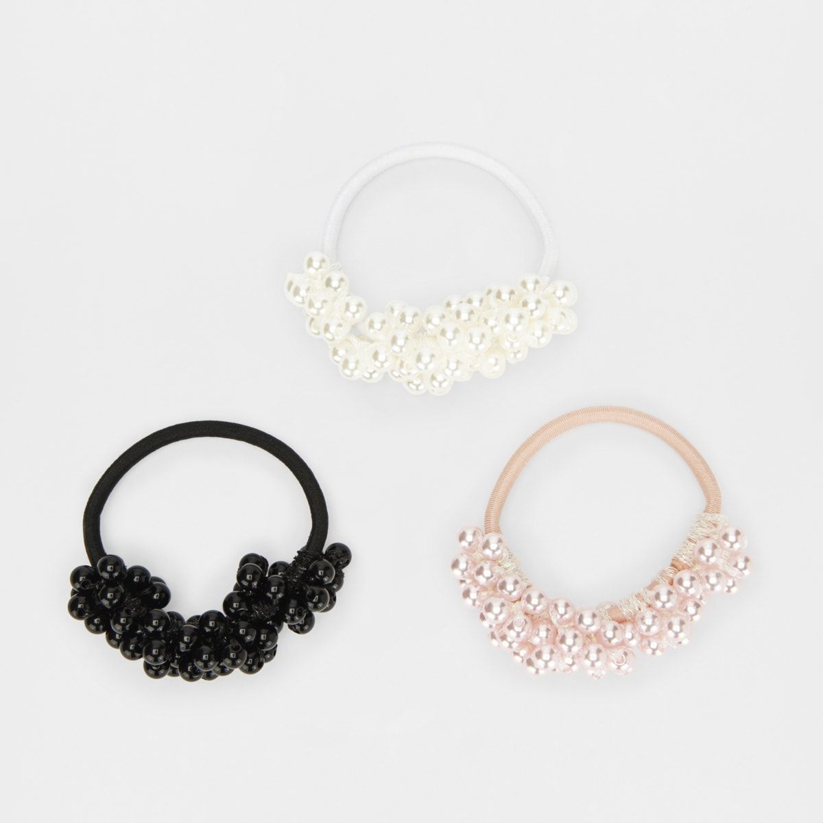 3 Pack Faux Pearl Hair Ties