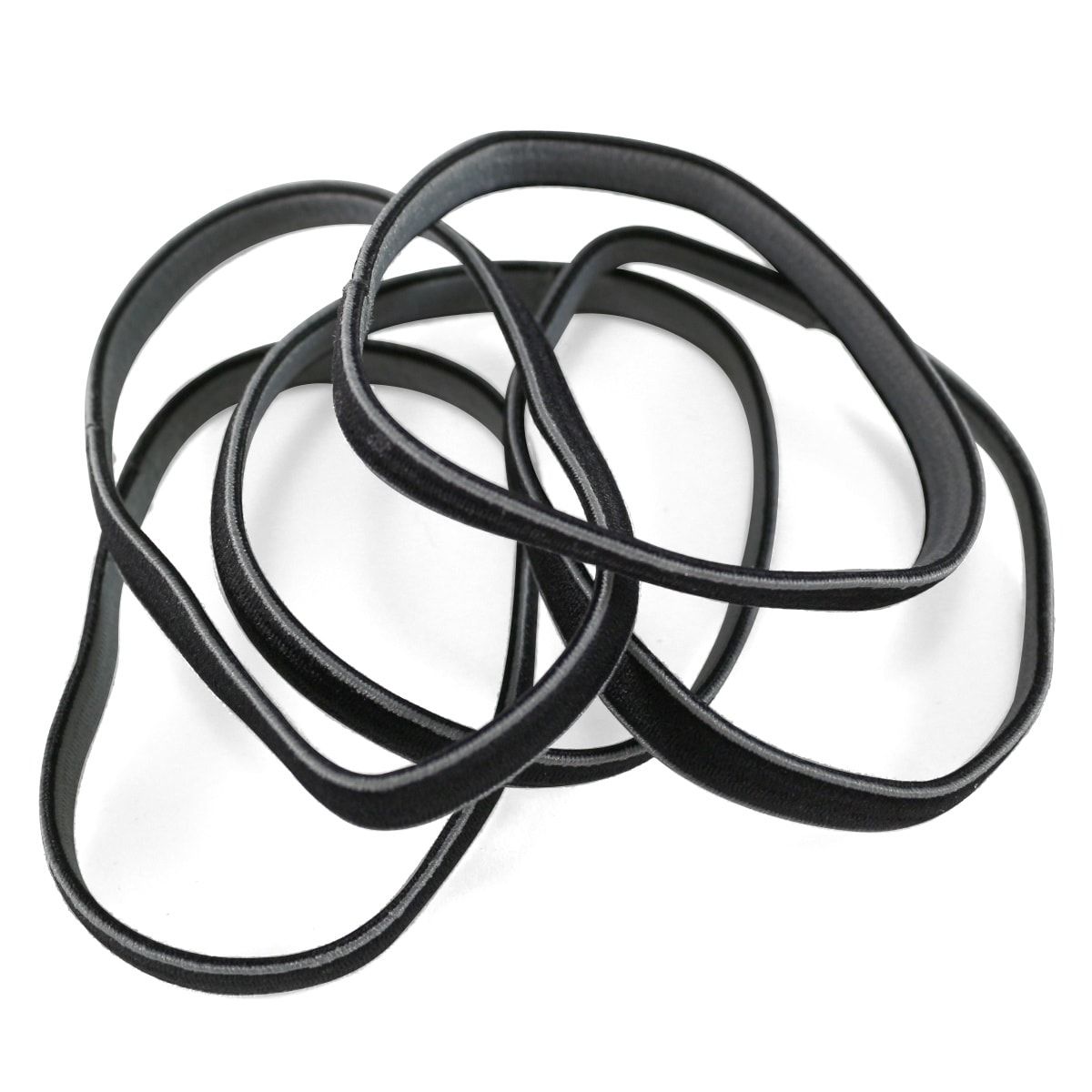 12 Pack Black & Grey Large Reversible Elastics