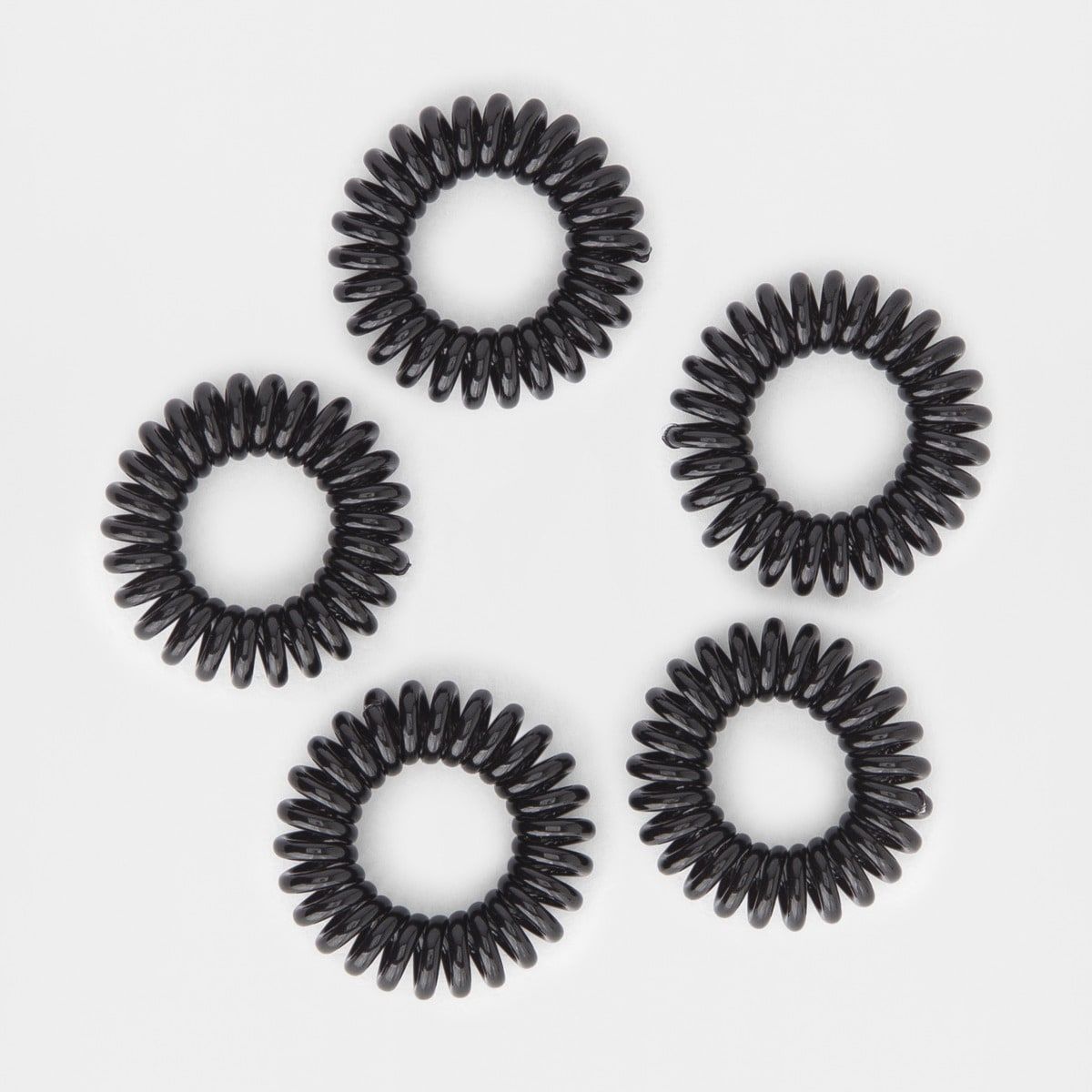 5 Pack Black Hair Hoops